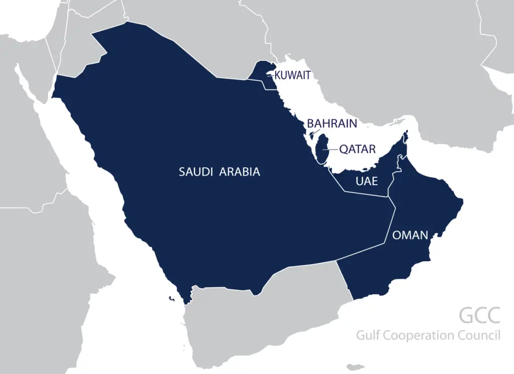 image of gcc map covered targeted area - image of HR Consulting and Executive Recruiting - OKRs and Strategy